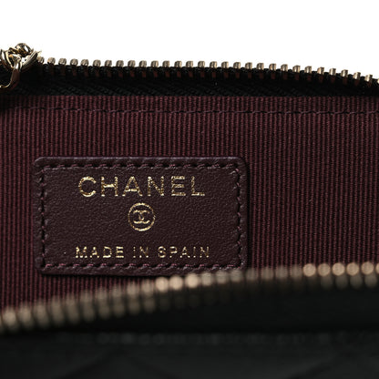 Chanel Caviar Quilted Zipped Key Holder Case Black 7 of 11