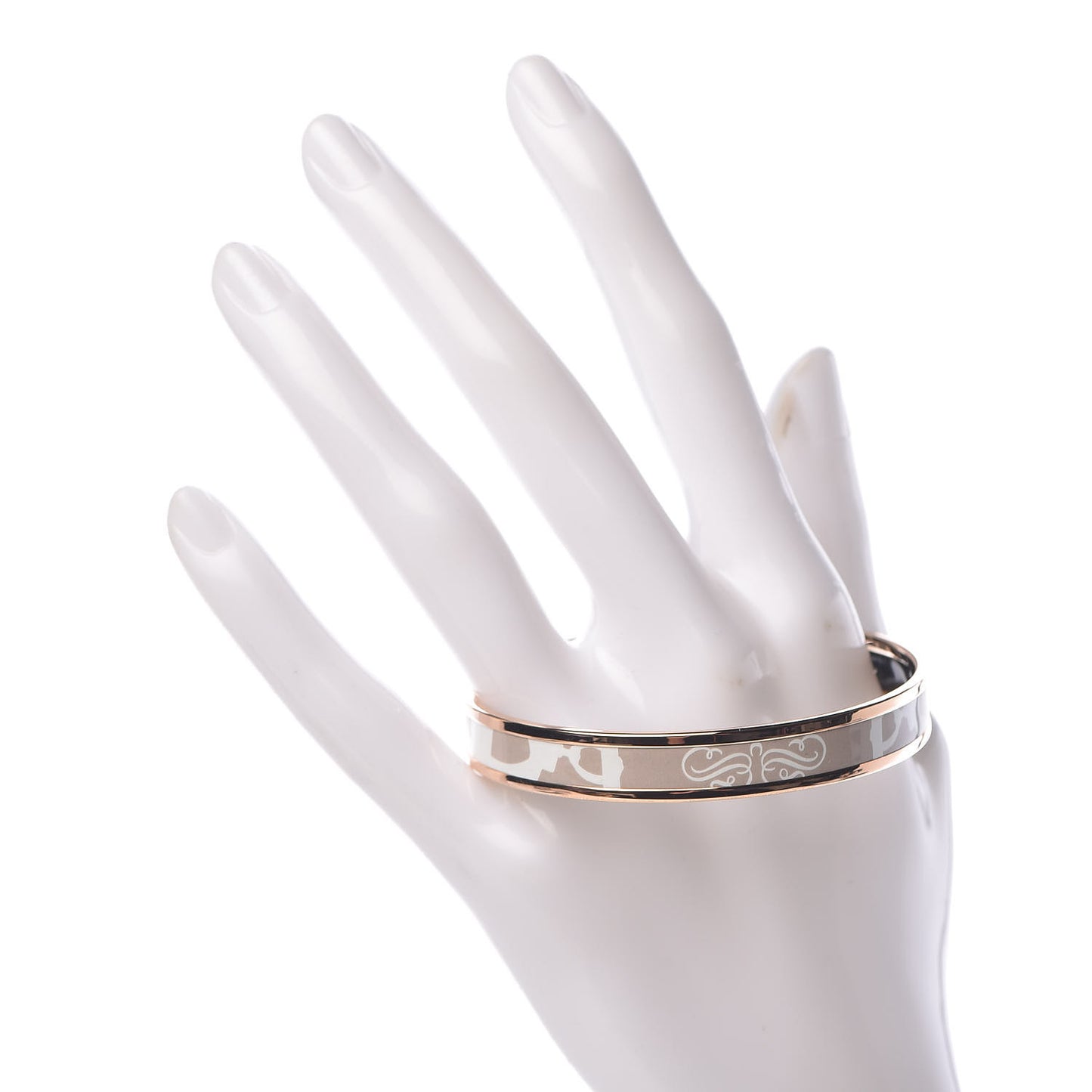 Enamel Printed Narrow Brides De Gala Tattoo Bracelet 65 Cream
