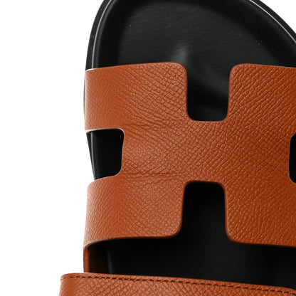 Hermes Epsom Womens Chypre Sandals 38 Natural 10 of 11