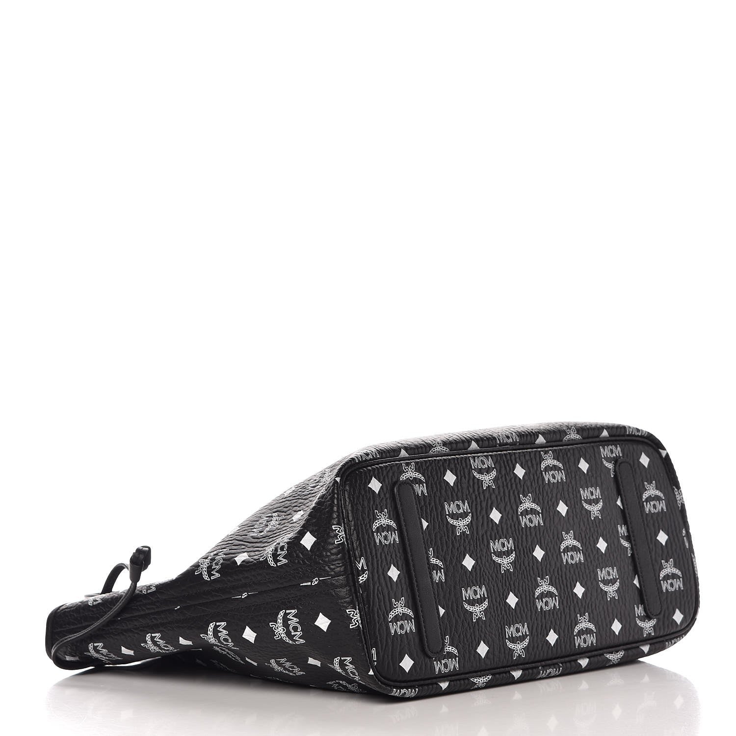 MCM Visetos Medium Reversible Shopper Tote Black 6 of 11