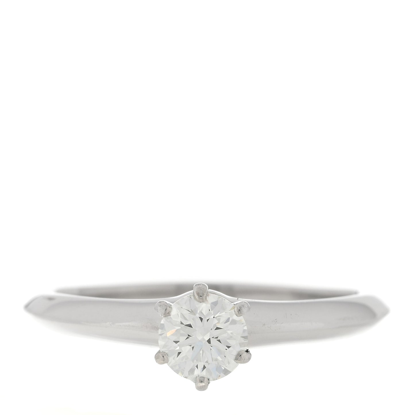 Platinum Diamond .54ct Solitaire Engagement Ring 58 8.25