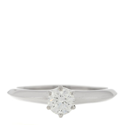 Tiffany Platinum Diamond .54ct Solitaire Engagement Ring 58 8.25 1 of 6