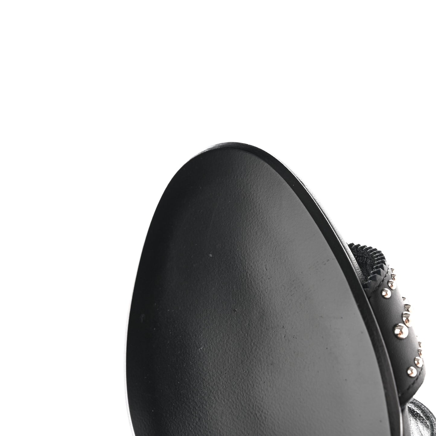 Calfskin Clous Legend Wedge Sandals 36 Black