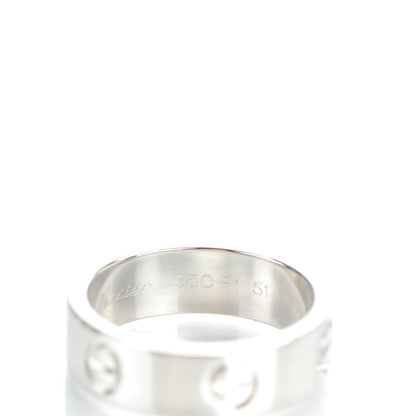 Cartier Platinum 5.5mm LOVE Ring 51 5.75 5 of 7