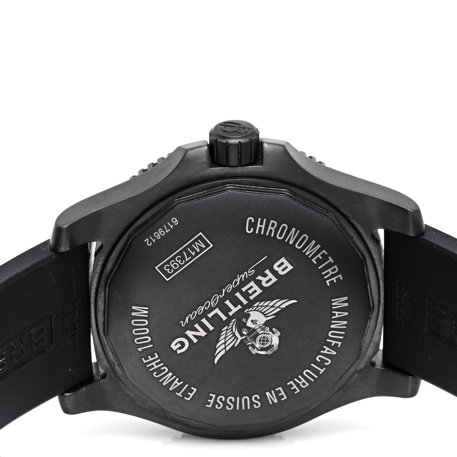 Breitling PVD Stainless Steel 44mm Super Ocean Chronometer Automatic Watch Black M17393 4 of 5