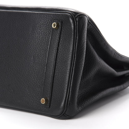 Hermes Taurillon Clemence Birkin 35 Black 7 of 14