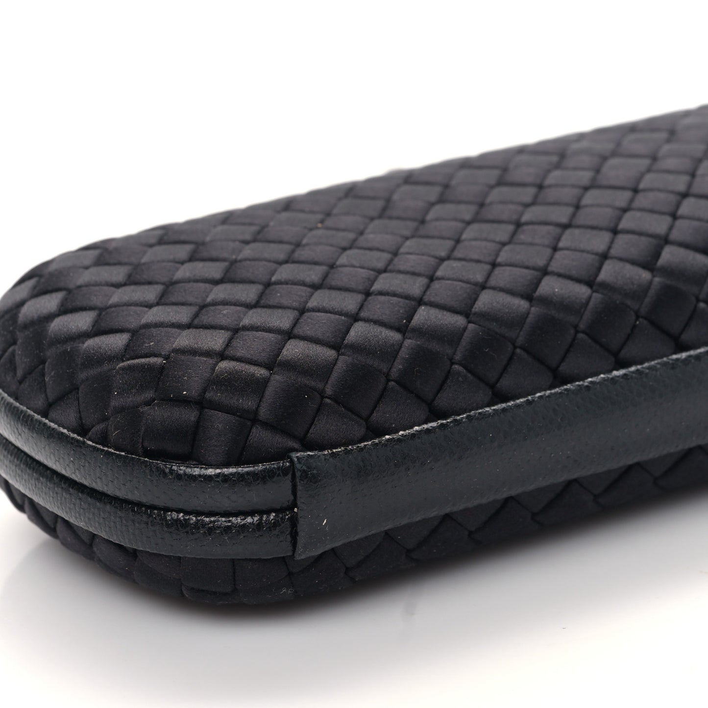 Satin Ayers Intreccio Impero Stretch Knot Clutch Black