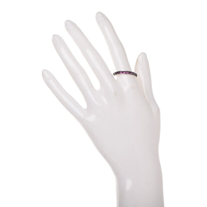 David Yurman Sterling Silver Rhodalite Garnet Band Ring 54 7 2 of 4