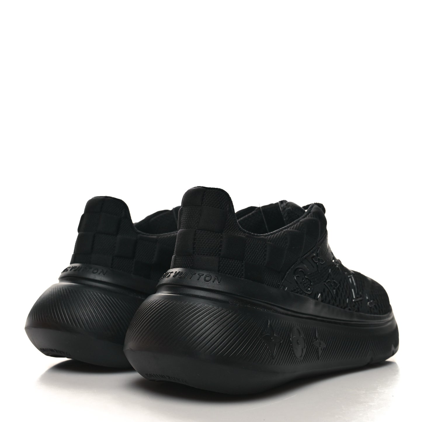 Monogram Damier Knit Mens Show Up Sneakers 8.5 Black
