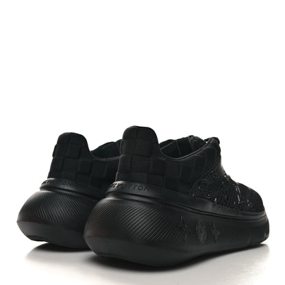Louis Vuitton Monogram Damier Knit Mens Show Up Sneakers 8.5 Black 4 of 8