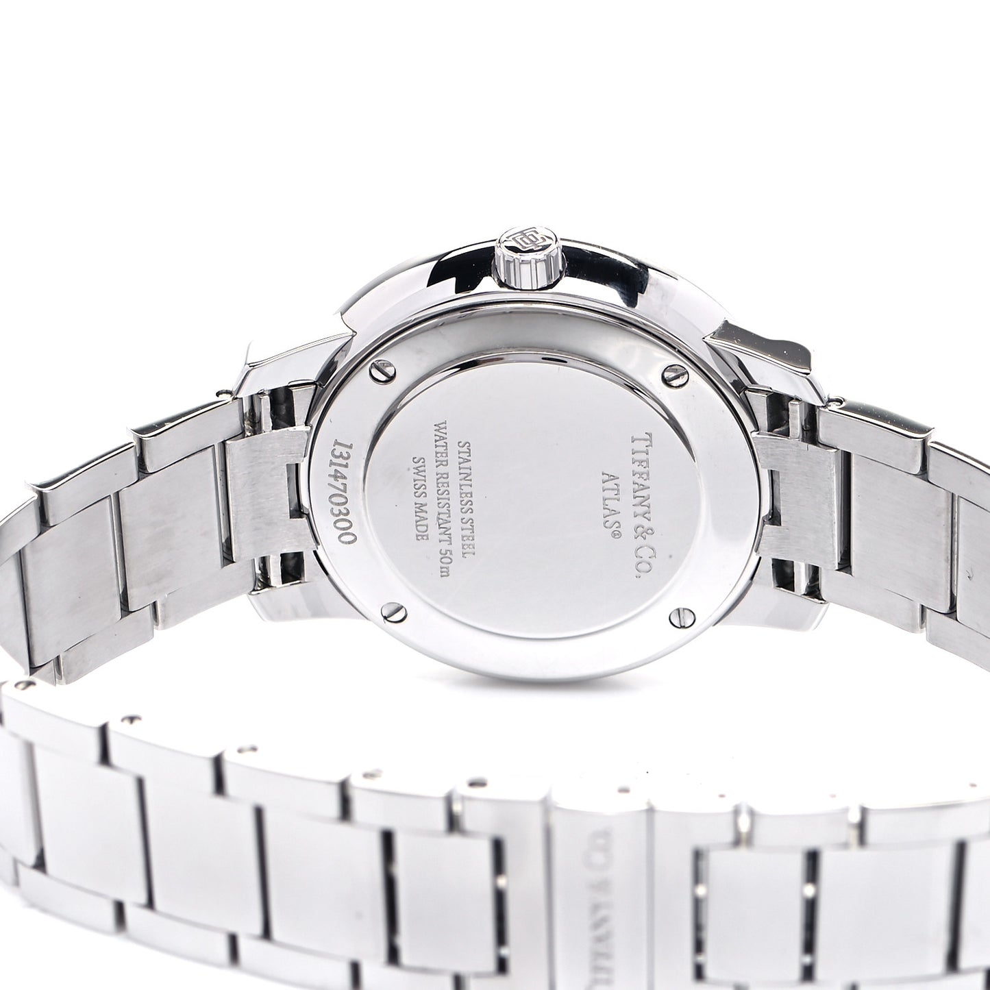 Stainless Steel Diamond Bezel 31mm Atlas 2-Hand Quartz Watch Pink
