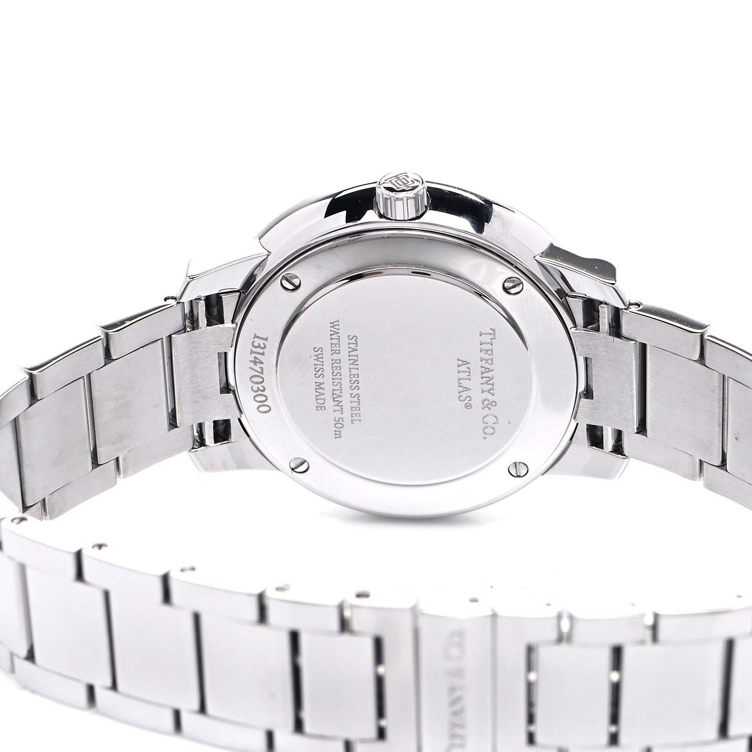 Tiffany Stainless Steel Diamond Bezel 31mm Atlas 2-Hand Quartz Watch Pink 4 of 7