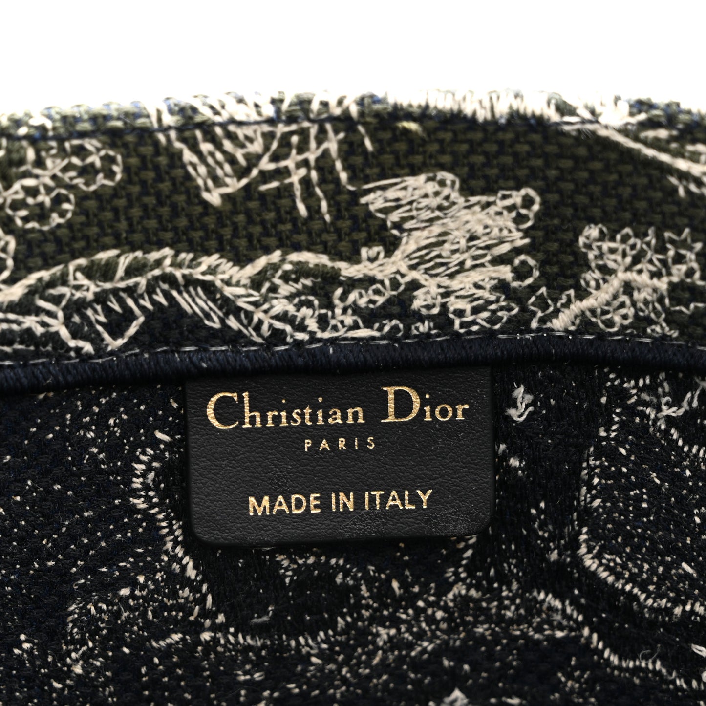 Canvas Embroidered Medium Dioriviera Toile De Jouy Reverse Book Tote Blue