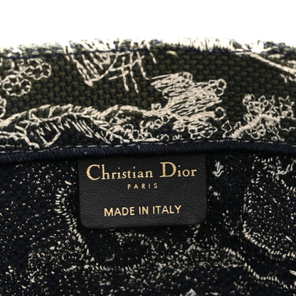 Christian Dior Canvas Embroidered Medium Dioriviera Toile De Jouy Reverse Book Tote Blue 6 of 12