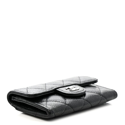 Chanel Caviar Quilted Flap Card Holder Wallet Black 4 of 8
