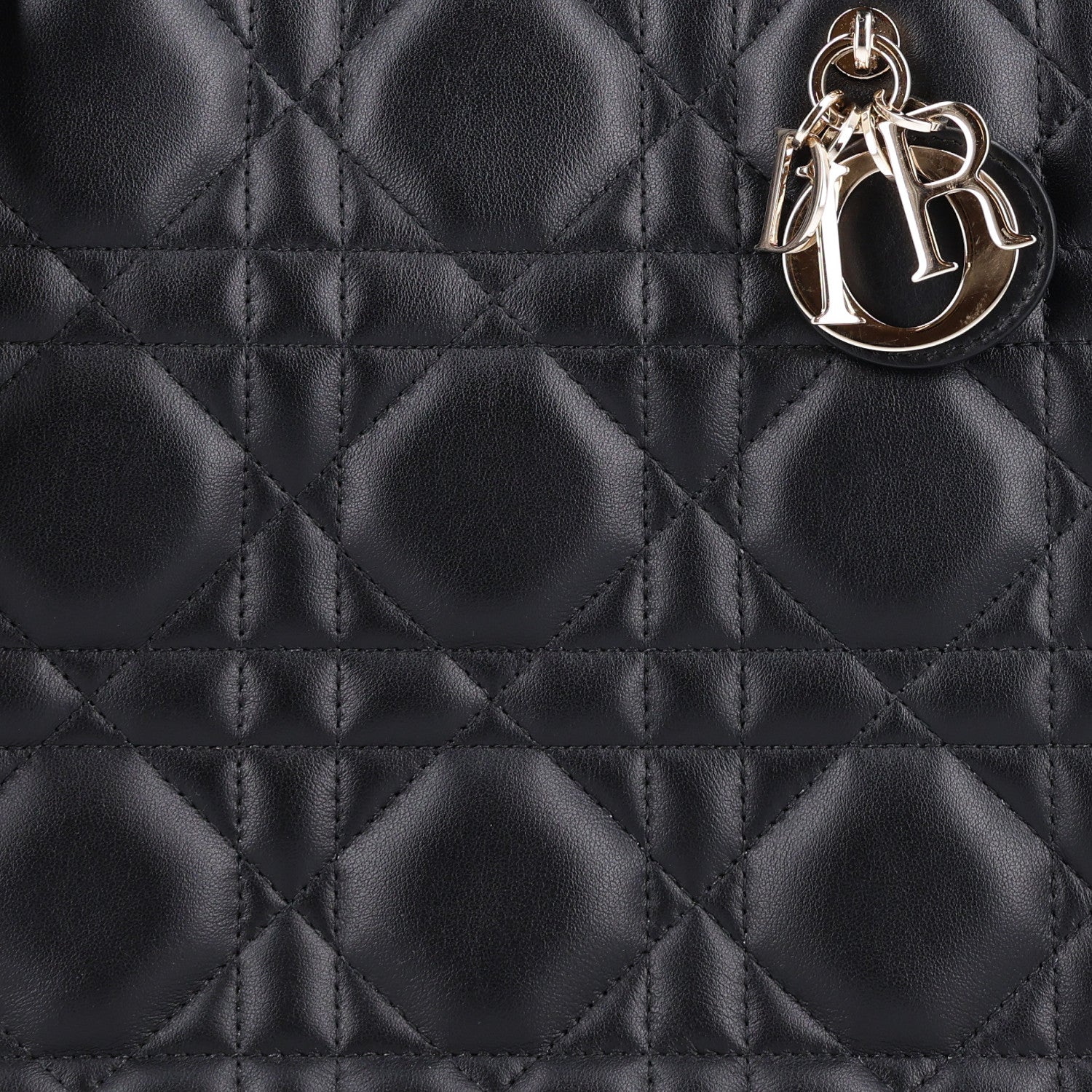 Christian Dior Calfskin Macro Cannage Small Book Tote Black 8 of 10
