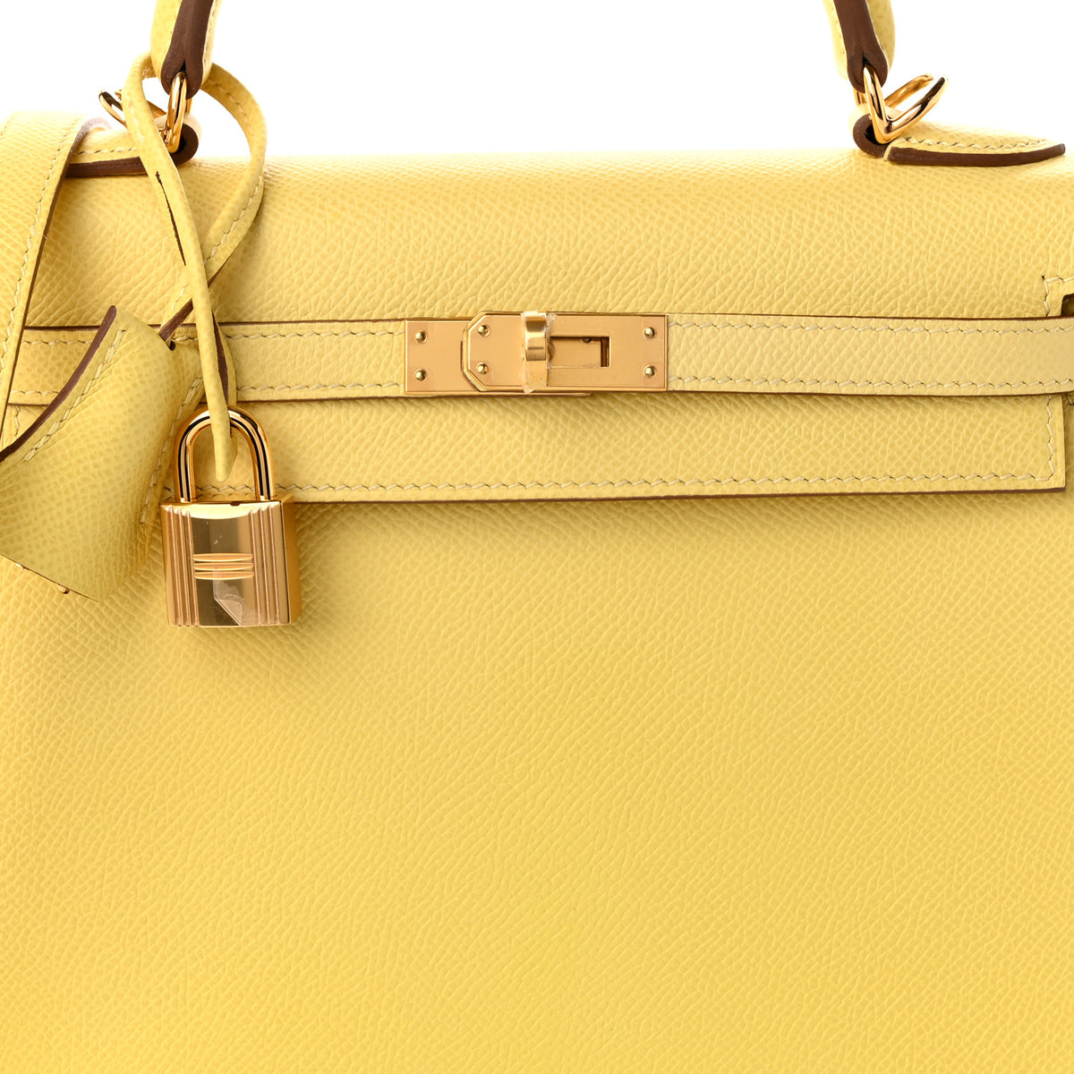 Hermes Epsom Kelly Sellier 25 Jaune Poussin 14 of 19