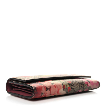 Gucci GG Supreme Monogram Blooms Continental Wallet Beige Multicolor Dry Rose 4 of 15