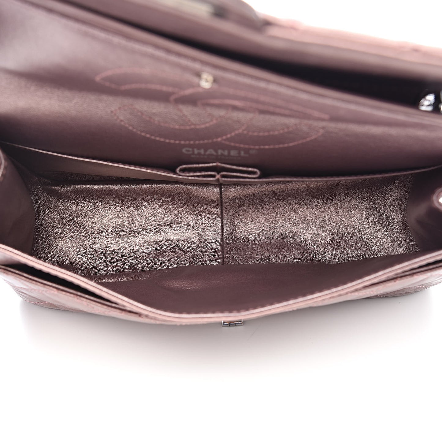 Metallic Aged Calfskin Quilted 2.55 Reissue 226 Flap Rose Fonce