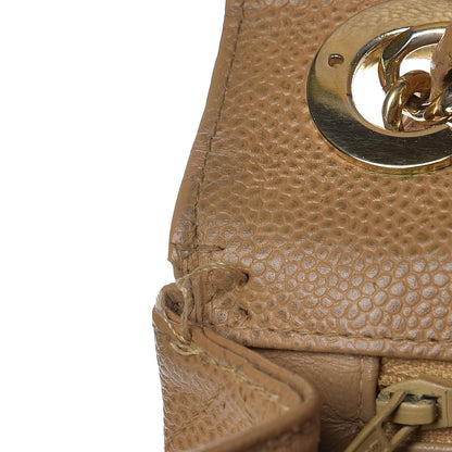 Chanel Caviar Quilted Jumbo Single Flap Beige 8 of 18