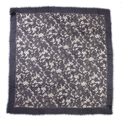 Gucci Modal Silk Monogram Arabesque Shawl Black 1 of 4
