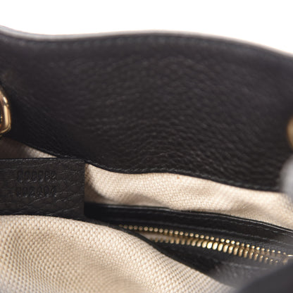 Gucci Pebbled Calfskin Medium Soho Chain Shoulder Bag Black 9 of 10