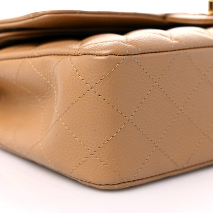 Chanel Caviar Quilted Medium Double Flap Beige 8 of 14