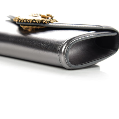 Dolce & Gabbana Metallic Agnello Vitello Devotion Belt Bag 95 38 Argento Scuro 8 of 11