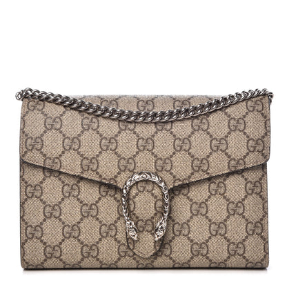 Gucci GG Supreme Monogram Mini Dionysus Chain Wallet Beige Taupe 1 of 9