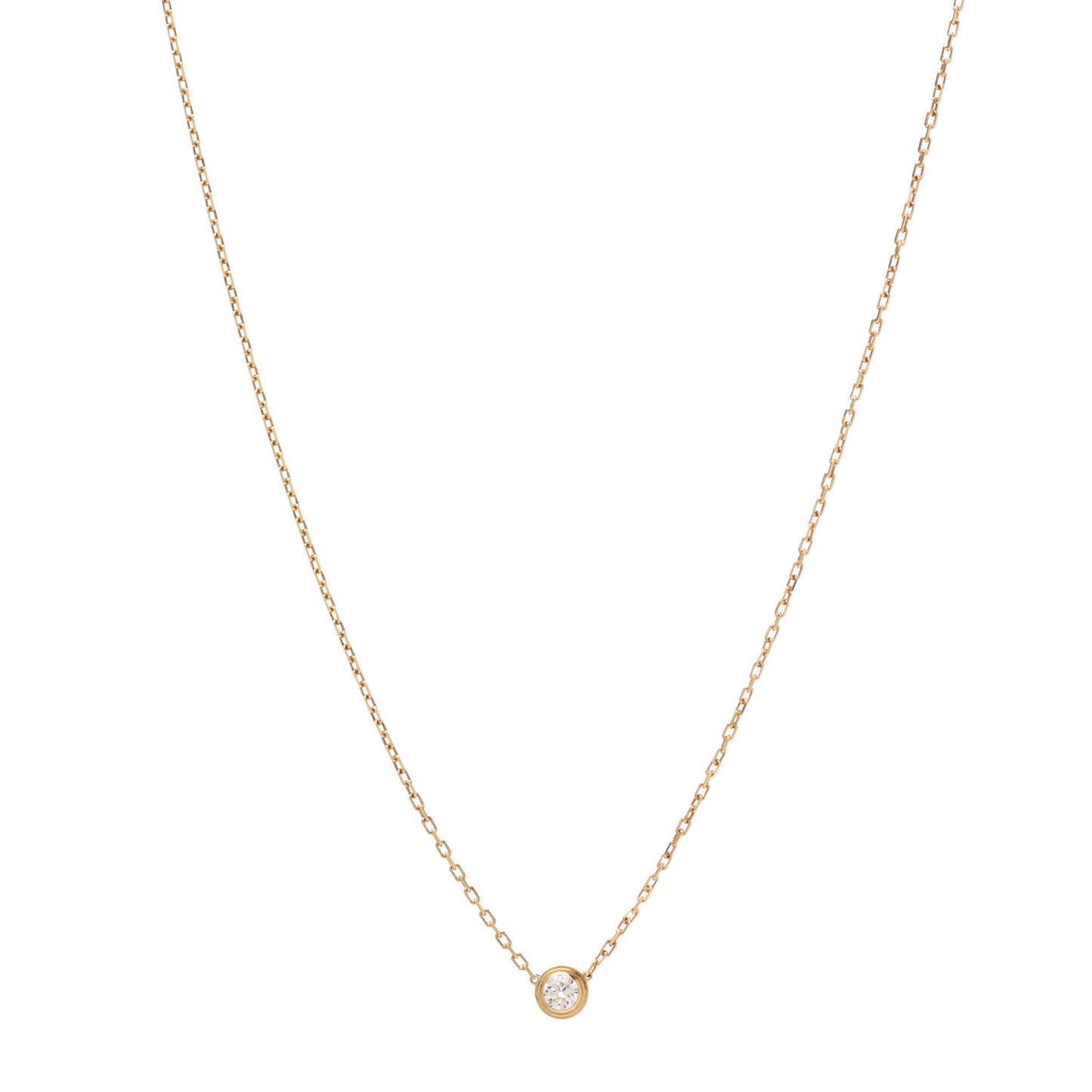 18K Yellow Gold Diamond LM D'Amour Pendant Necklace