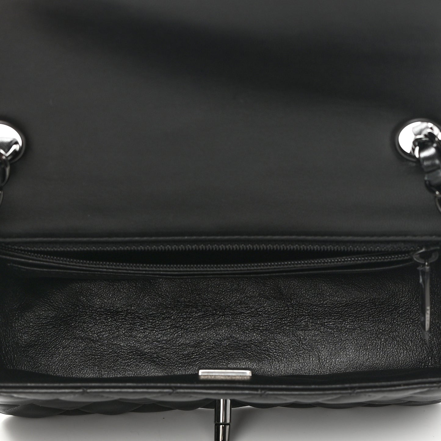 Lambskin Quilted Mini Rectangular Flap So Black