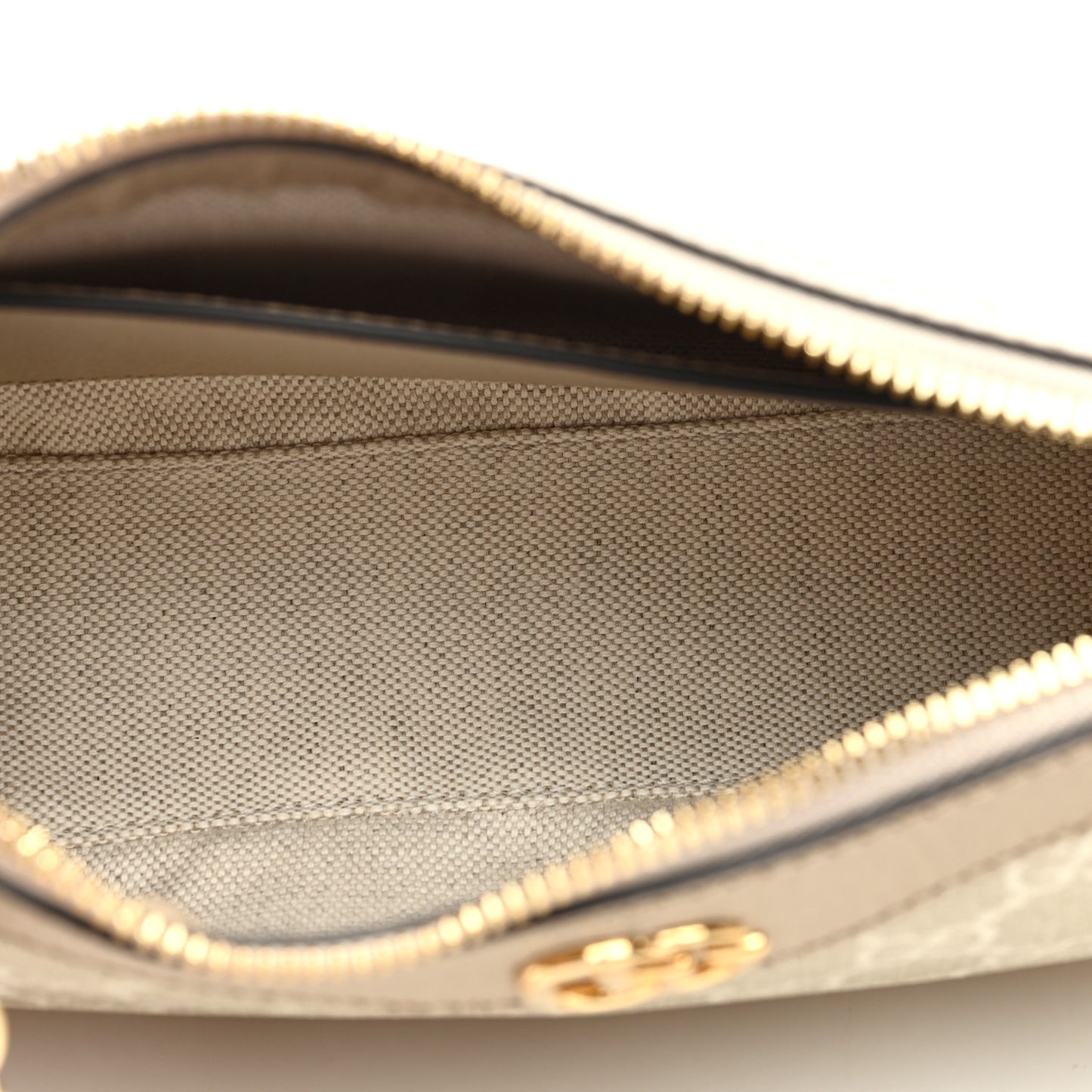 GG Supreme Monogram Textured Dollar Calfskin Web Small Ophidia GG Handbag Beige Mystic White Oatmeal