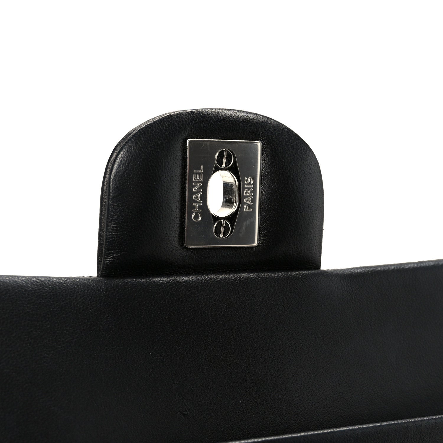 Chanel Lambskin Quilted Medium Double Flap Black 7 of 12