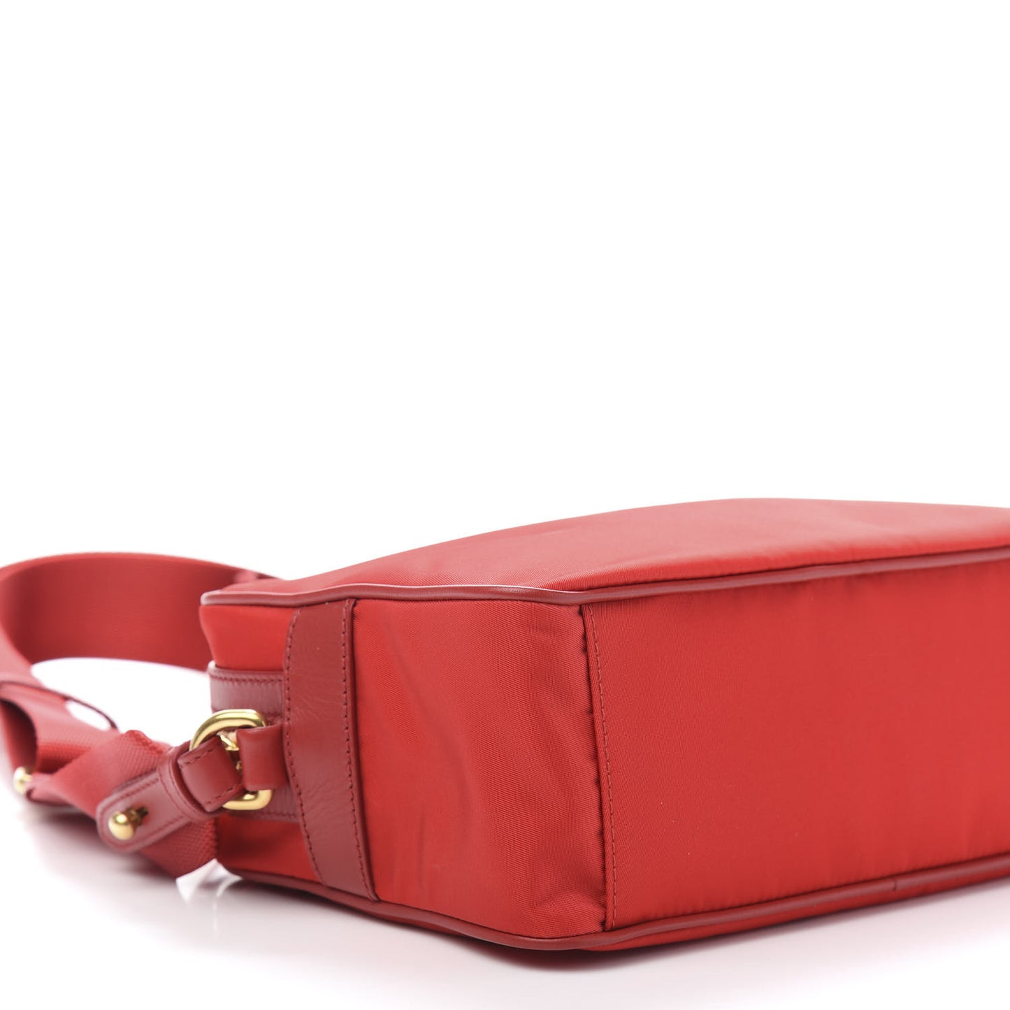 Tessuto Nylon Soft Calf Camera Bag Rosso