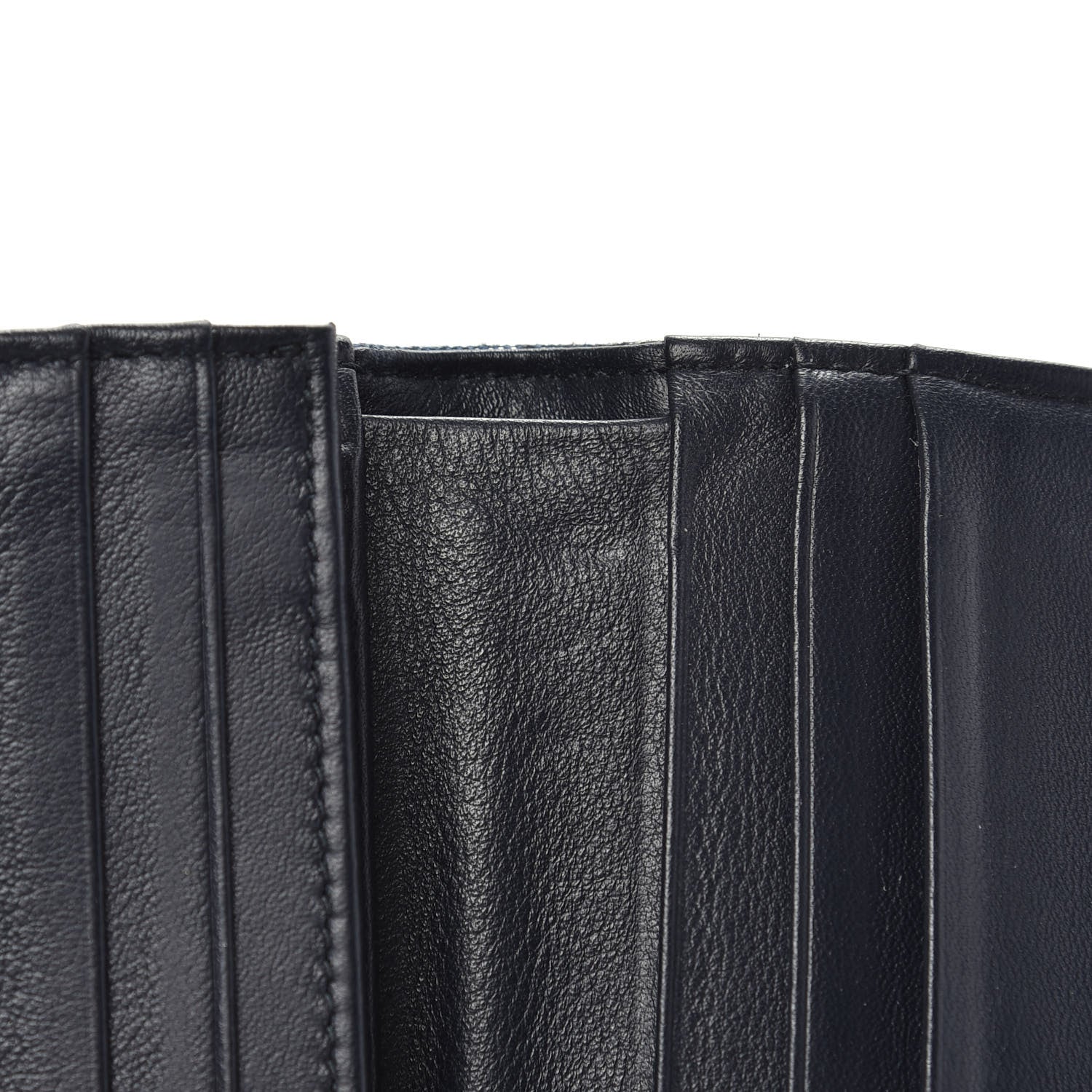 Christian Dior Oblique Saddle Lotus Wallet Blue 7 of 7