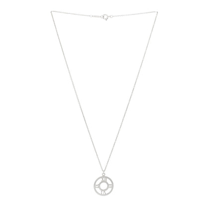 Tiffany Sterling Silver Medium Atlas Open Pendant Necklace 2 of 5