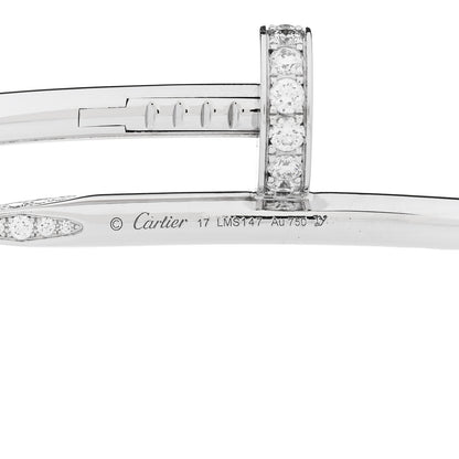 Cartier 18K White Gold Diamond Juste Un Clou Bracelet 17 3 of 3