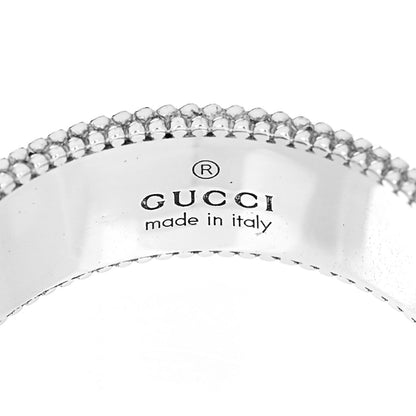 Gucci 18K White Gold Enamel Icon Blooms Ring 51 5.75 5 of 5
