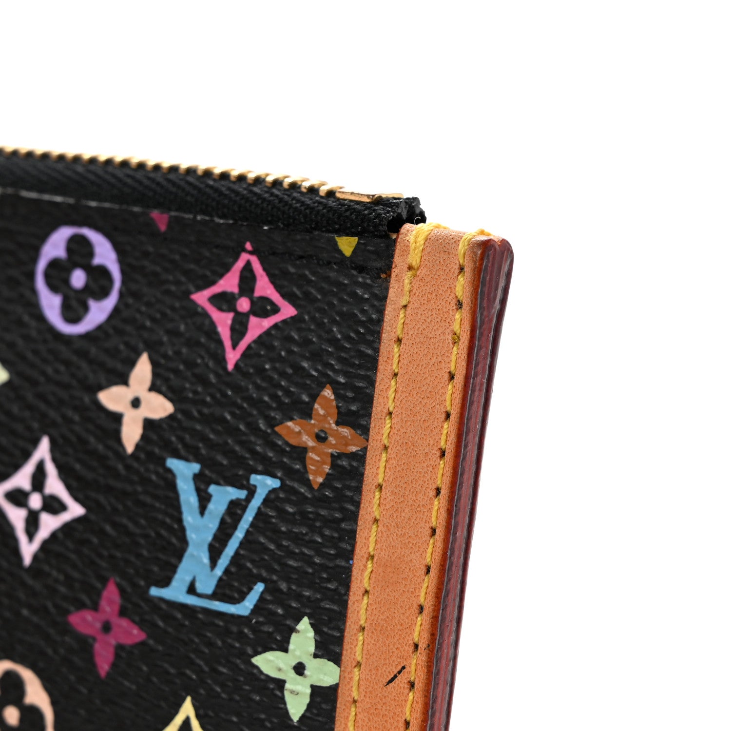 Louis Vuitton Monogram Multicolor Key Pouch Black 9 of 10