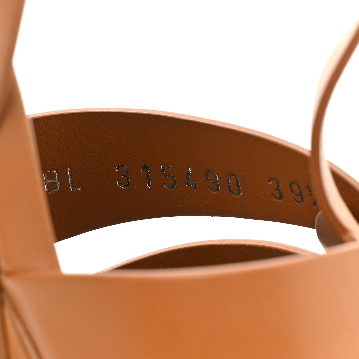 Calfskin Tribute 105 Platform Sandals 39.5 Caramel