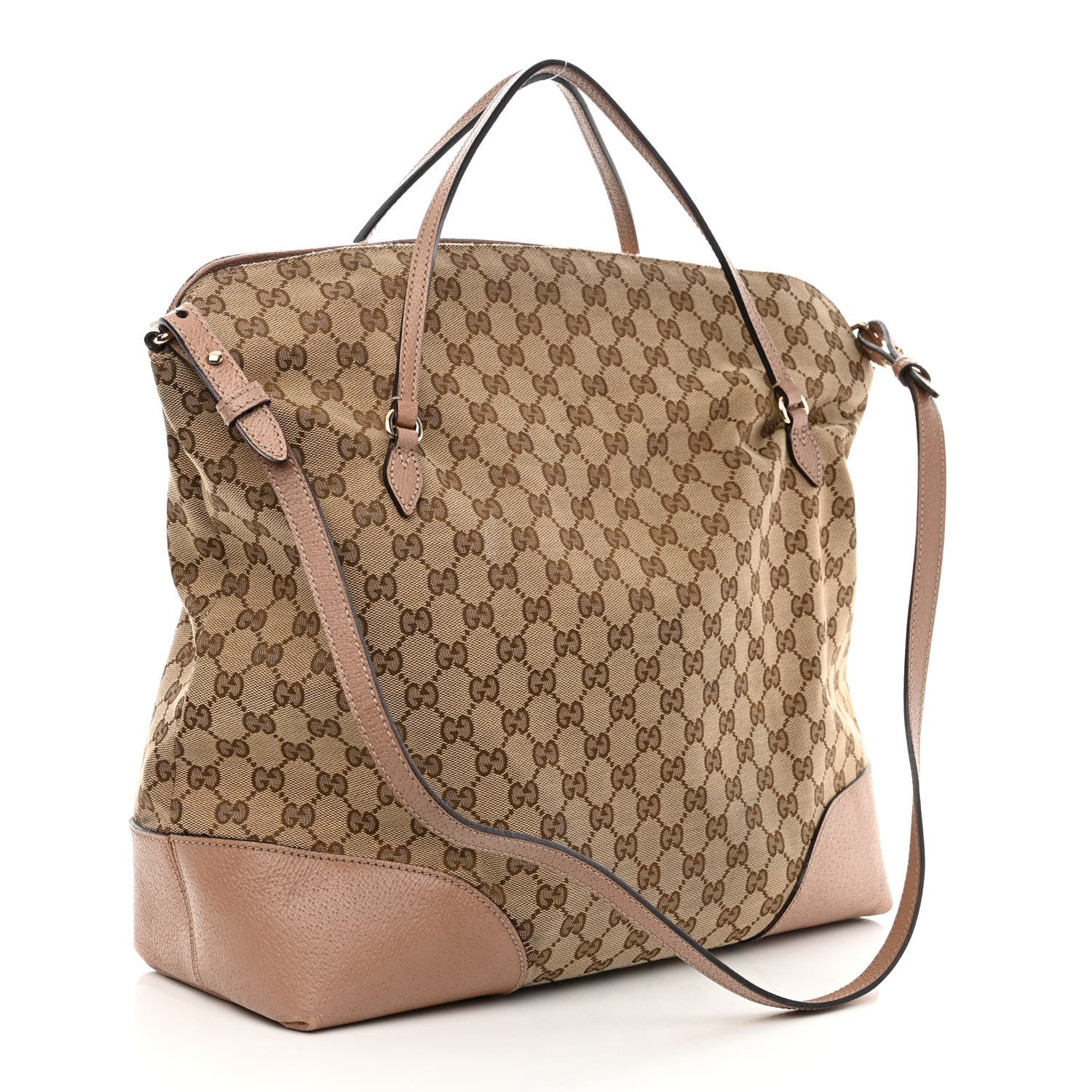Gucci Monogram Large Bree Foldover Tote Beige Soft Pink 3 of 14