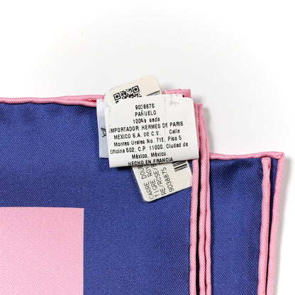 Hermes Silk Tigre Royal Double Face Scarf 90 Rose Bleu Multicolor 3 of 3