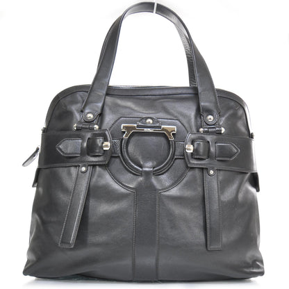 FASHIONPHILE SALVATOREFERRAGAMOLeatherGancioToteBlack 1 of 8