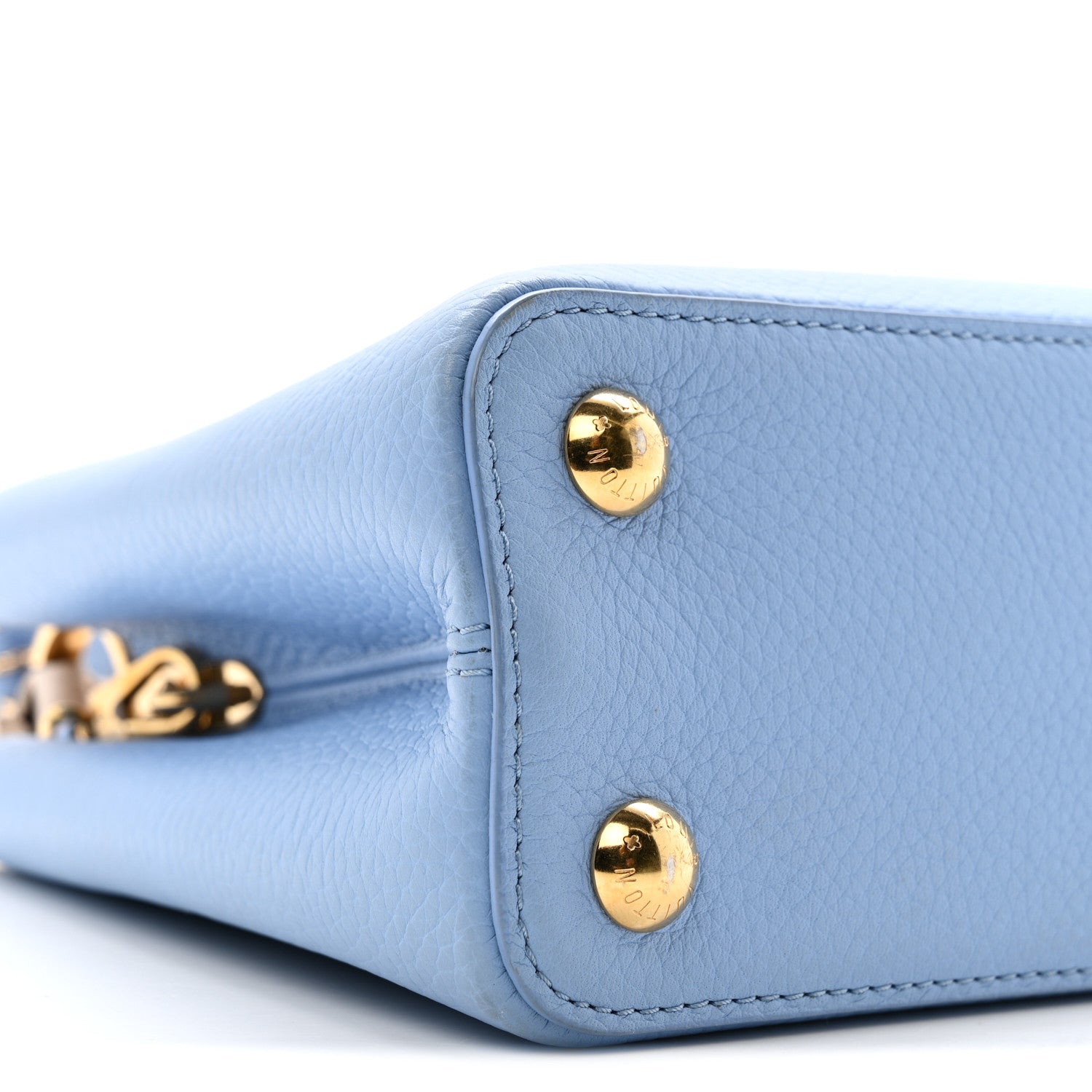 Louis Vuitton Taurillon Capucines BB Bleu de Provence Greige Doux 8 of 12