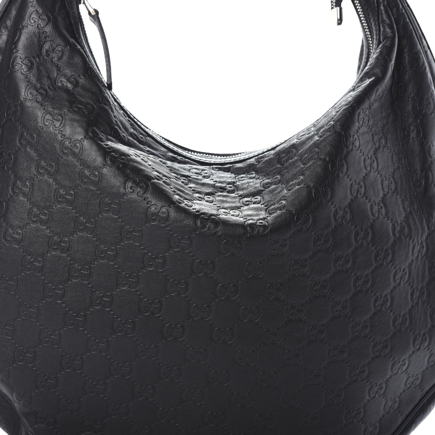 Guccissima Large GG Twins Hobo Black
