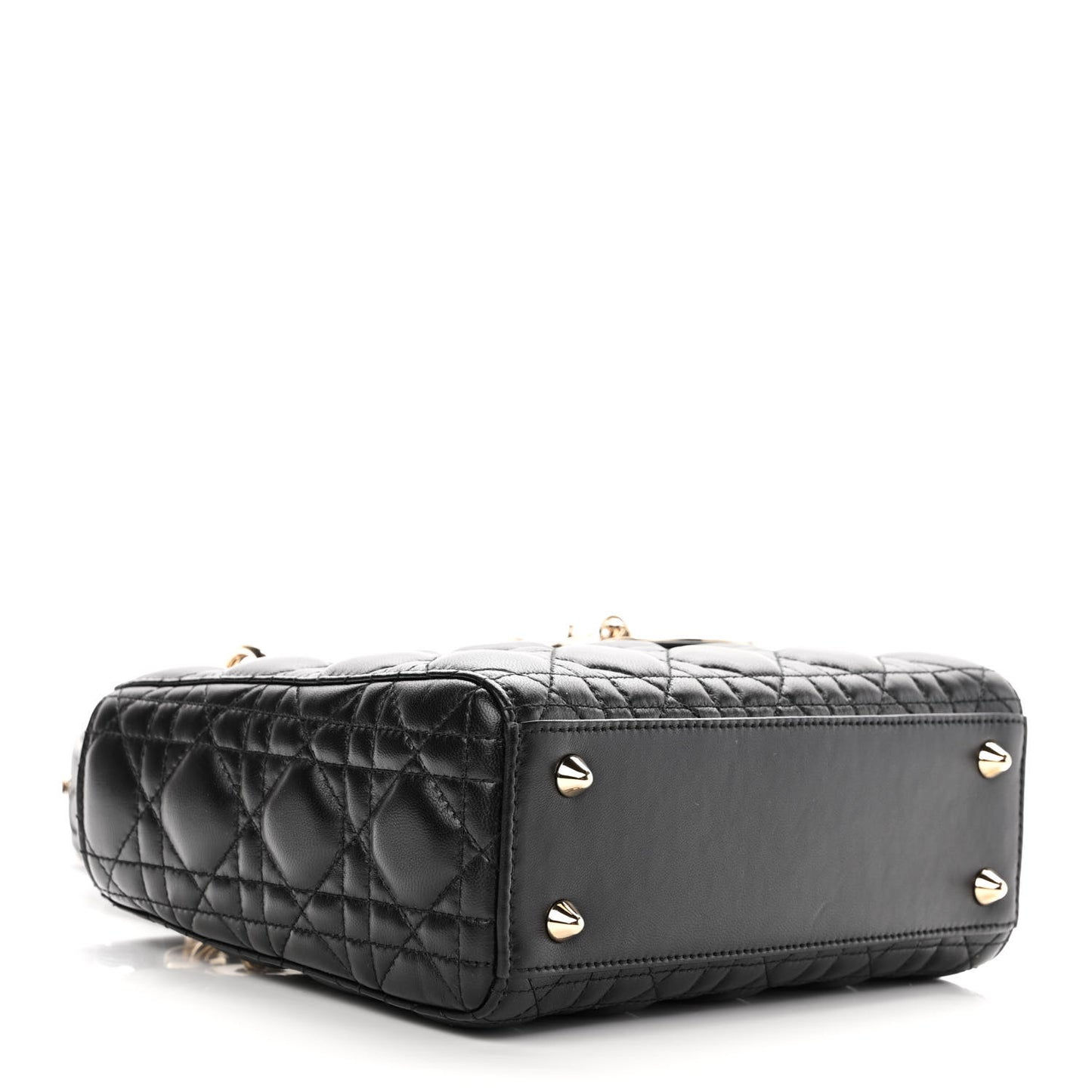 Lambskin Cannage Small Lucky Badges My Lady Dior Black