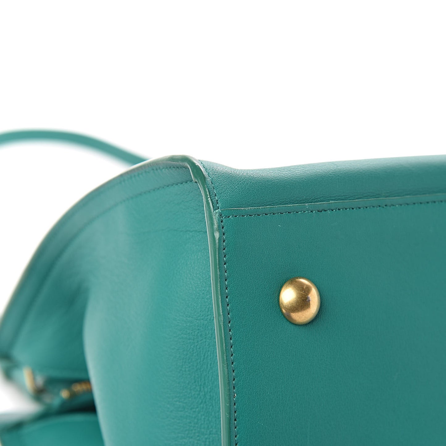 Calfskin Small Classic Y Cabas Green