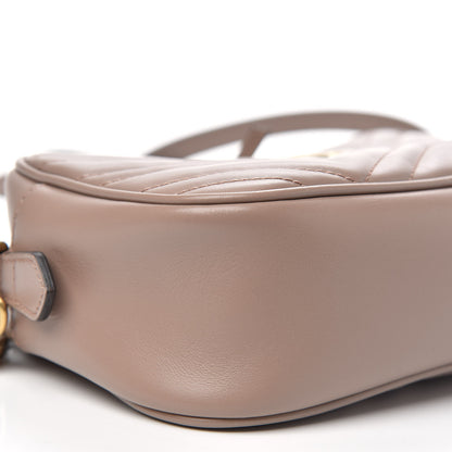 Gucci Calfskin Matelasse Small GG Marmont Chain Shoulder Bag Porcelain Rose 9 of 11