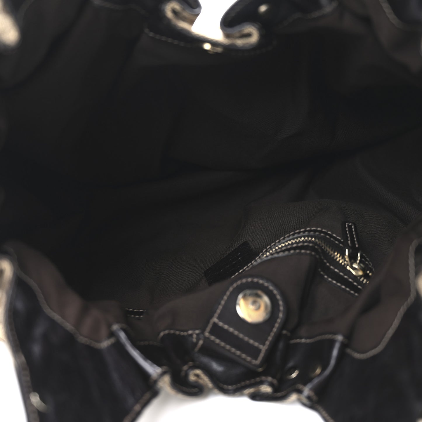 Monogram Studded Pelham Tote Dark Brown