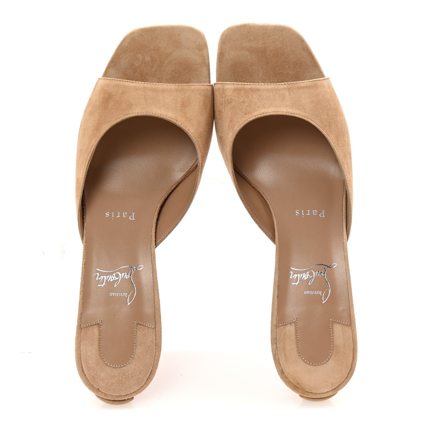 Christian Louboutin Veau Velours Condora 55 Mules 40.5 Lionne 2 of 9